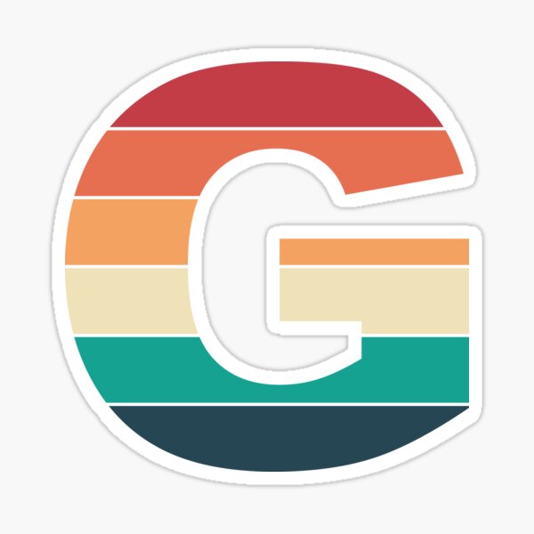 Item preview, Retro Vintage Sunset Letter G designed and sold by TheMonogramShop.