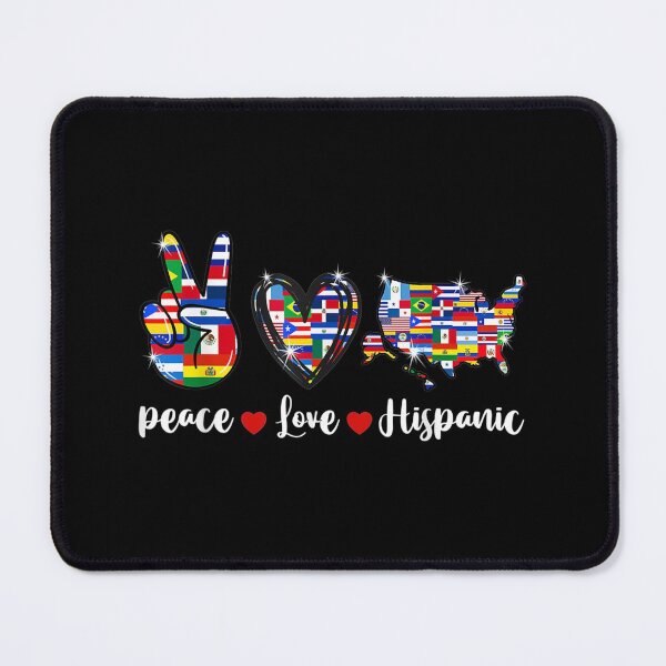 Item preview, Peace Love Hispanic Heritage month Countries Flags designed and sold by Axelbergmann.
