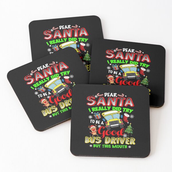 Item preview, Dear Santa School Try To Be Good Bus Driver Funny Christmas  designed and sold by iciamarks59.