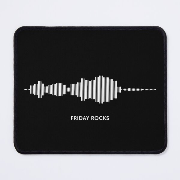 Item preview, Friday Rocks Sound Wave (White on Black) designed and sold by STUDIO-72.