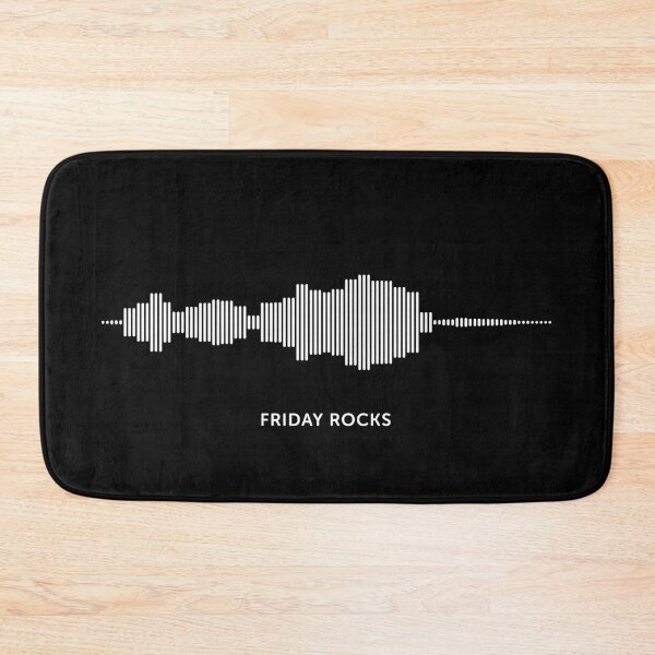 Item preview, Friday Rocks Sound Wave (White on Black) designed and sold by STUDIO-72.