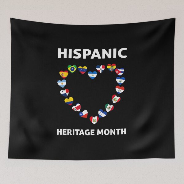 Item preview, National Hispanic Heritage Month All countries Flags designed and sold by Axelbergmann.