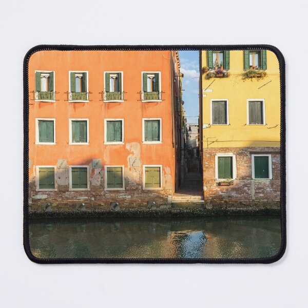 Item preview, Happy Venetian - Cheerful Canalside Houses in Orange and Yellow designed and sold by Georgia Mizuleva.