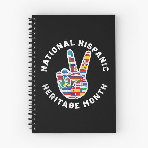 Item preview, National Hispanic Heritage Month Peace Sign Latin Flag designed and sold by Axelbergmann.