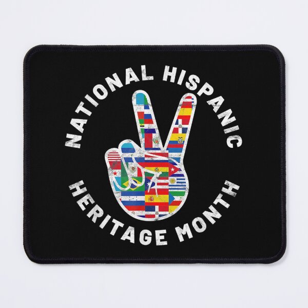Item preview, National Hispanic Heritage Month Peace Sign Latin Flag designed and sold by Axelbergmann.