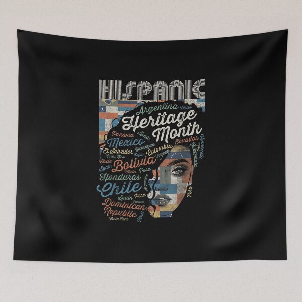 Item preview, Latina Woman Art Hispanic Heritage Month Latin Country Flags designed and sold by Axelbergmann.