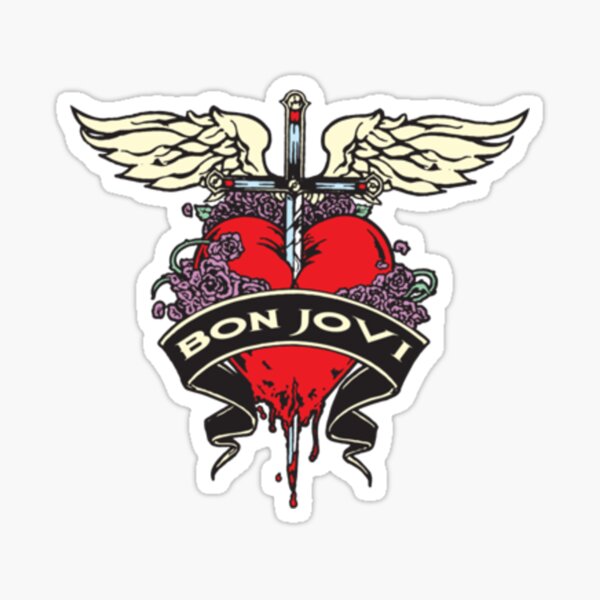 Bon Jovi Logo Stickers for Sale | Redbubble