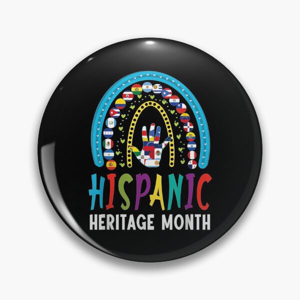 Item preview, National Hispanic Heritage Month Latin Flags Rainbow Style designed and sold by Axelbergmann.