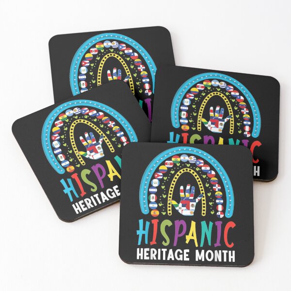 Item preview, National Hispanic Heritage Month Latin Flags Rainbow Style designed and sold by Axelbergmann.