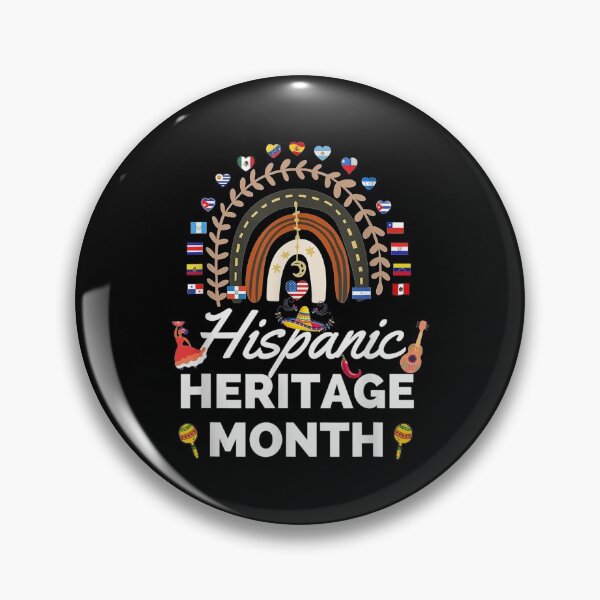 Item preview, National Hispanic Heritage month Rainbow All Countries Flags designed and sold by Axelbergmann.