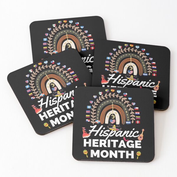 Item preview, National Hispanic Heritage month Rainbow All Countries Flags designed and sold by Axelbergmann.