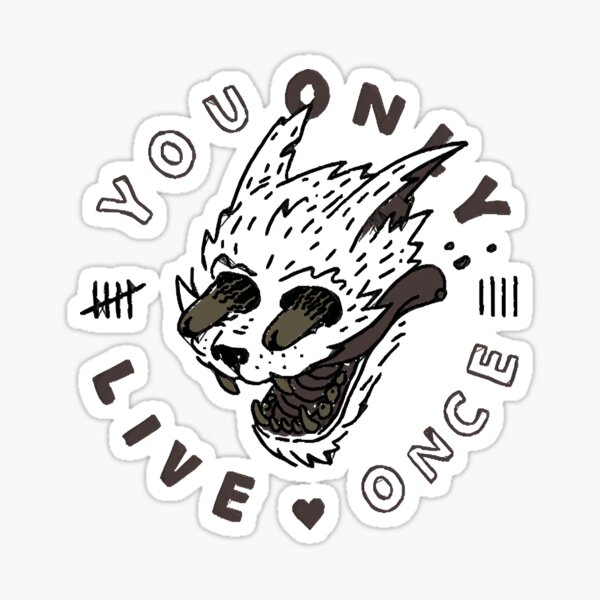 The Strokes- You Only Live Once Inspired Design Sticker for Sale by  BlockGameing