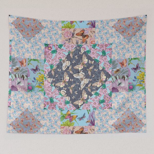 Item preview, Insects patchwork designed and sold by fairytaleprints.