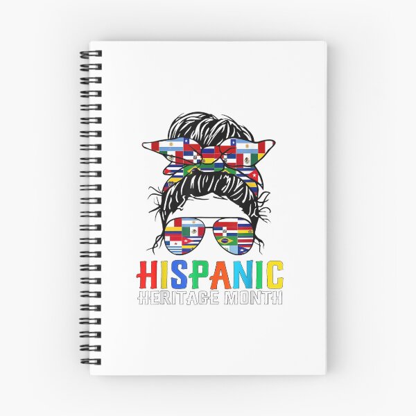 Item preview, National Hispanic Heritage Month Latin Flags Messy Bun designed and sold by Axelbergmann.