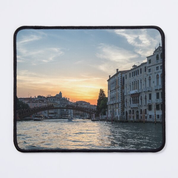 Item preview, Classic Venetian - Sunset Sail towards the Accademia Bridge on the Grand Canal designed and sold by Georgia Mizuleva.
