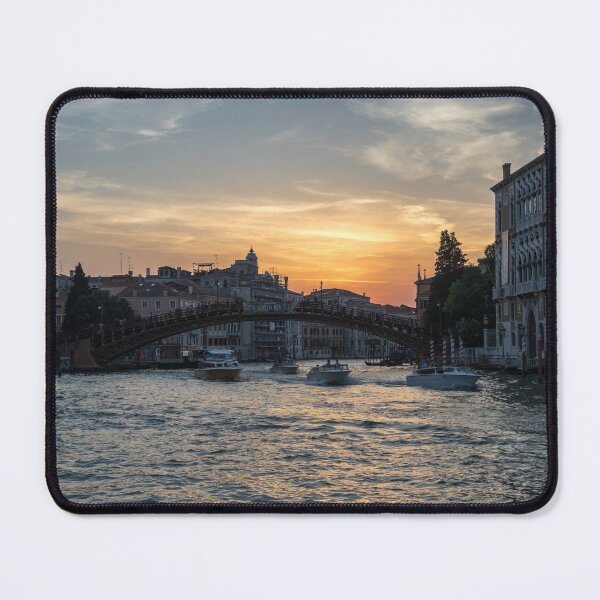 Item preview, Classic Venetian - Sunset Boat Traffic under the Accademia Bridge on the Grand Canal designed and sold by Georgia Mizuleva.