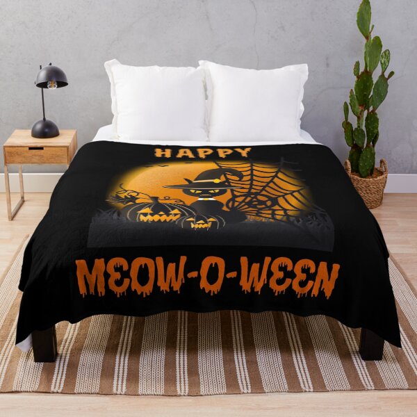 Item preview, Happy Meowoween Halloween Black Cat designed and sold by Fabvity.