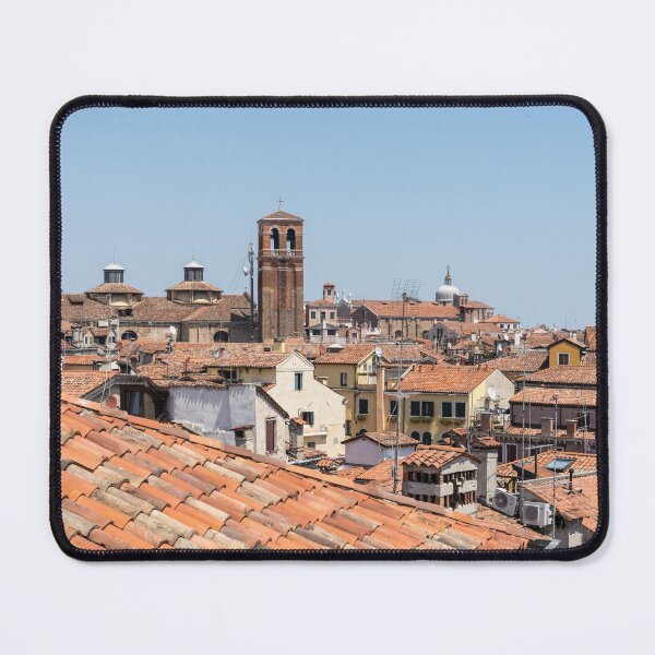 Item preview, Classic Venetian - Terracotta Rooftops with San Salvador Church and the Three Distinctive Cupola Lanterns designed and sold by Georgia Mizuleva.