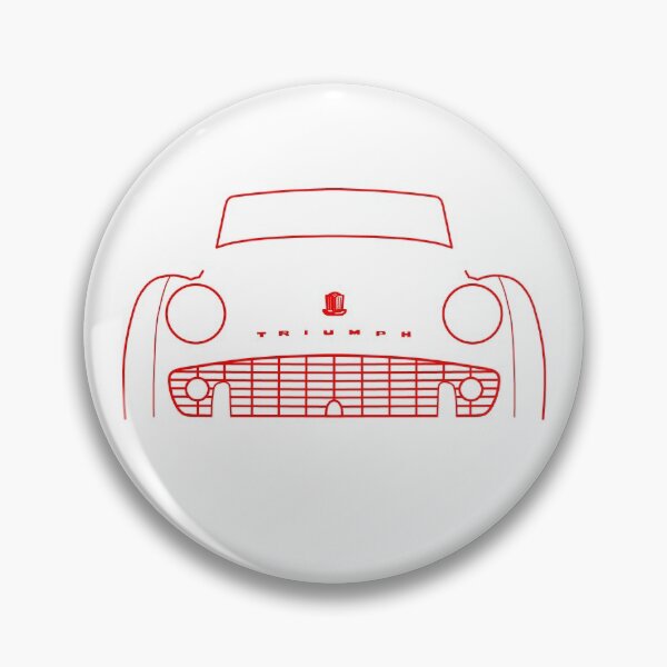 Item preview, Triumph TR3 classic car outline graphic (red) designed and sold by soitwouldseem.