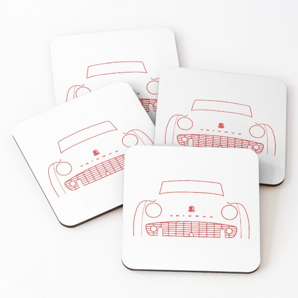Item preview, Triumph TR3 classic car outline graphic (red) designed and sold by soitwouldseem.