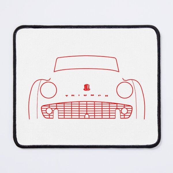 Item preview, Triumph TR3 classic car outline graphic (red) designed and sold by soitwouldseem.