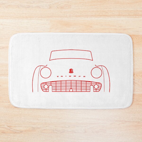 Item preview, Triumph TR3 classic car outline graphic (red) designed and sold by soitwouldseem.