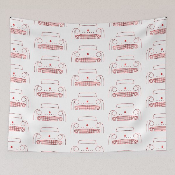 Item preview, Triumph TR3 classic car outline graphic (red) designed and sold by soitwouldseem.