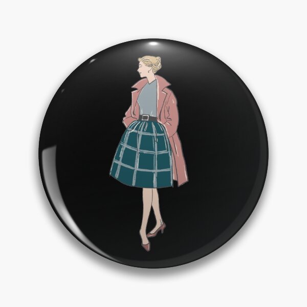 Item preview, Model from an old fashion magazine in an autumn coat and dress designed and sold by Mirosi-S.