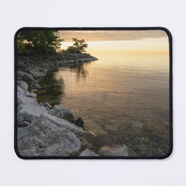 Item preview, Rough and Smooth - Cool Textural Juxtaposition at Sunrise on the Lakeshore designed and sold by Georgia Mizuleva.
