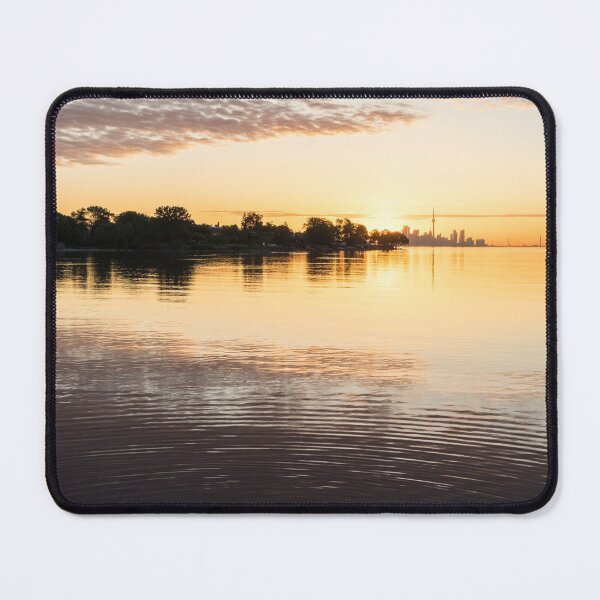 Item preview, Glossy Morning Mood - Silky Ripplets and Reflections with Toronto Skyline designed and sold by Georgia Mizuleva.