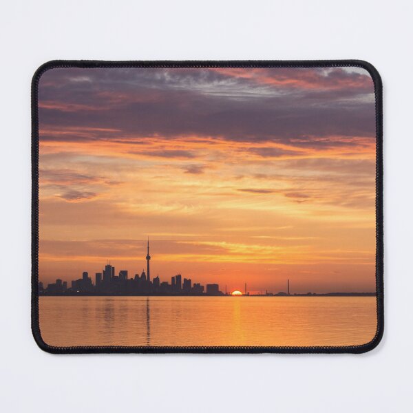 Item preview, A Quarter of a Sunrise - Toronto Skyline with Glorious Sky designed and sold by Georgia Mizuleva.
