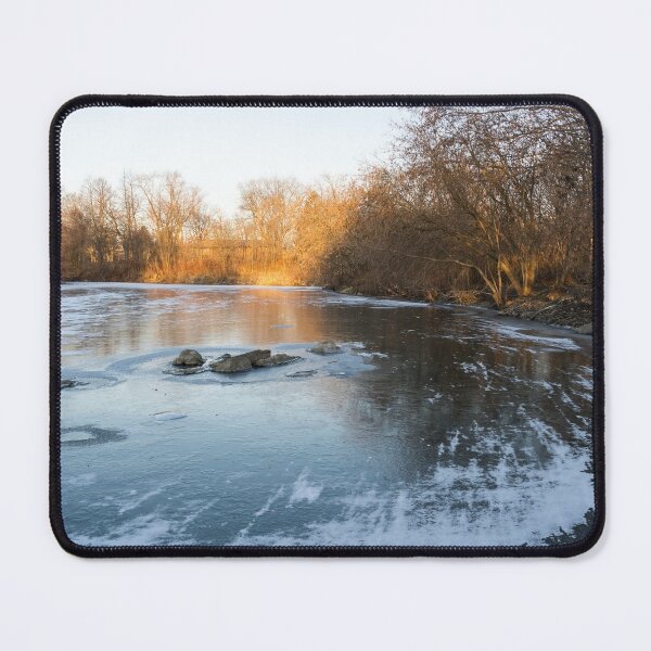 Item preview, Layered Textures and Light - Frozen Pond Sunrise designed and sold by Georgia Mizuleva.