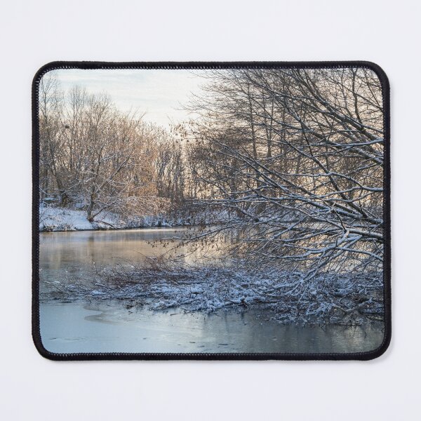 Item preview, Soft and Snowy - Winter Wonderland at a Frozen Pond designed and sold by Georgia Mizuleva.