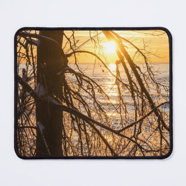 Item preview, Lacy Ice Screen - Sunrise Sub-Framed with a Filigree of Icicles designed and sold by Georgia Mizuleva.