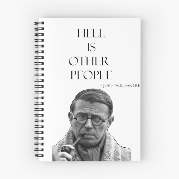 Aperçu de l'œuvre L'enfer c'est les autres - Sartre Poster créée et vendue par Finland1.