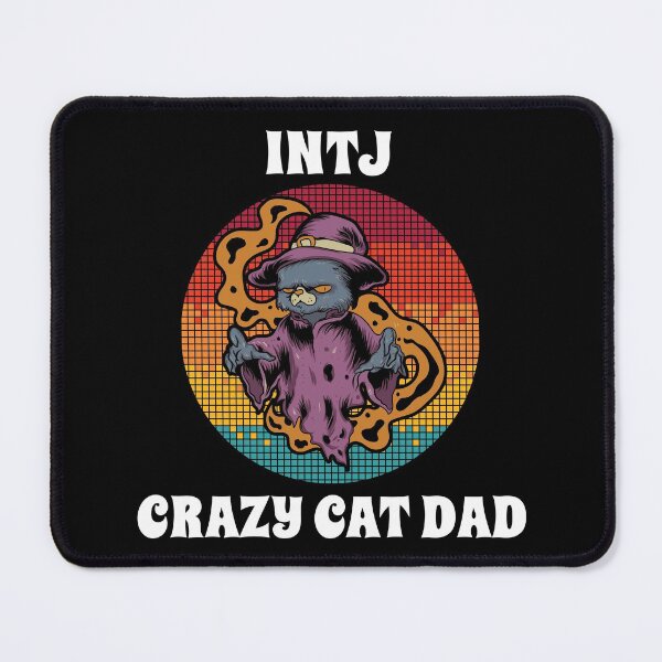 Item preview, INTJ Crazy Cat Dad Groovy Halloween Party Retro Vintage designed and sold by ojdart.