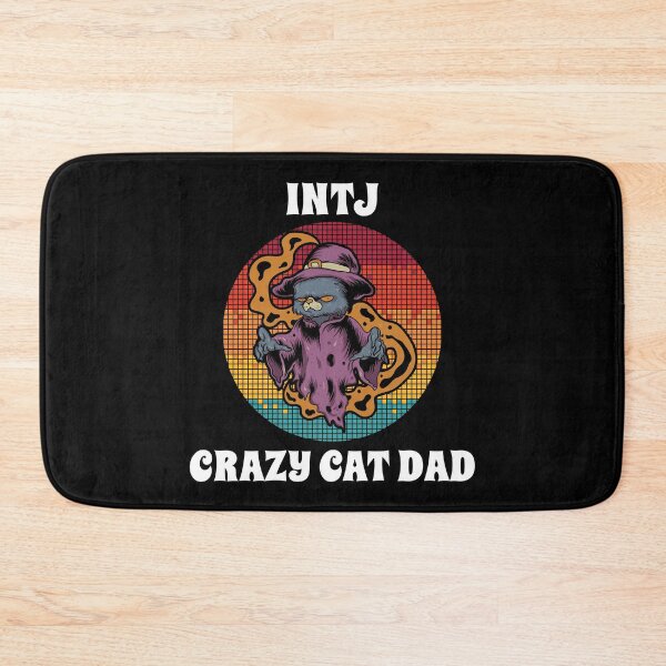 Item preview, INTJ Crazy Cat Dad Groovy Halloween Party Retro Vintage designed and sold by ojdart.