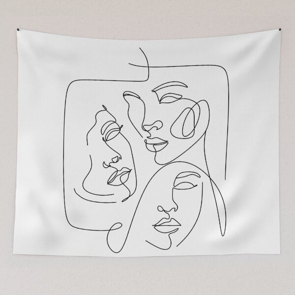 Item preview, Woman Face Art Line Abstract designed and sold by OneLinePrint.