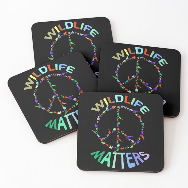 Item preview, Colorful wildlife matters design of a peace sign with wildlife animals. Protect the wildlife! designed and sold by NobelFashion.