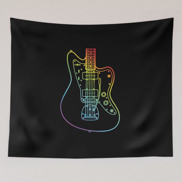 Item preview, Offset Style Electric Guitar Body Colorful Outline designed and sold by nightsworthy.