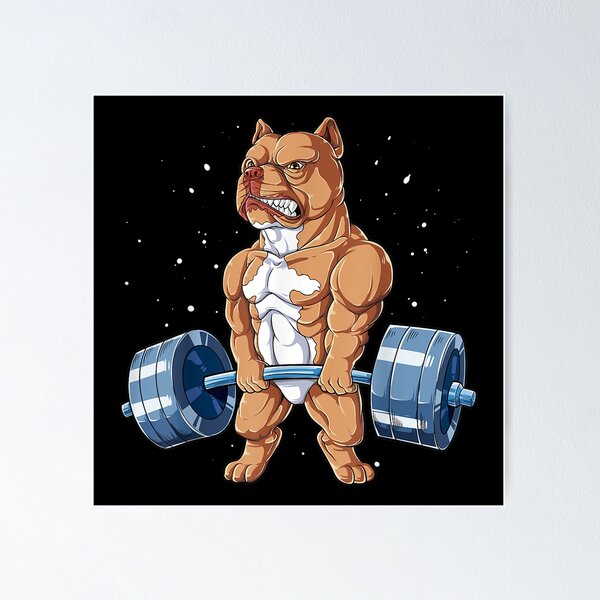 Pit Bull Weightlifting Funny Deadlift Men Fitness Gym Gifts Sticker for  Sale by HansShields