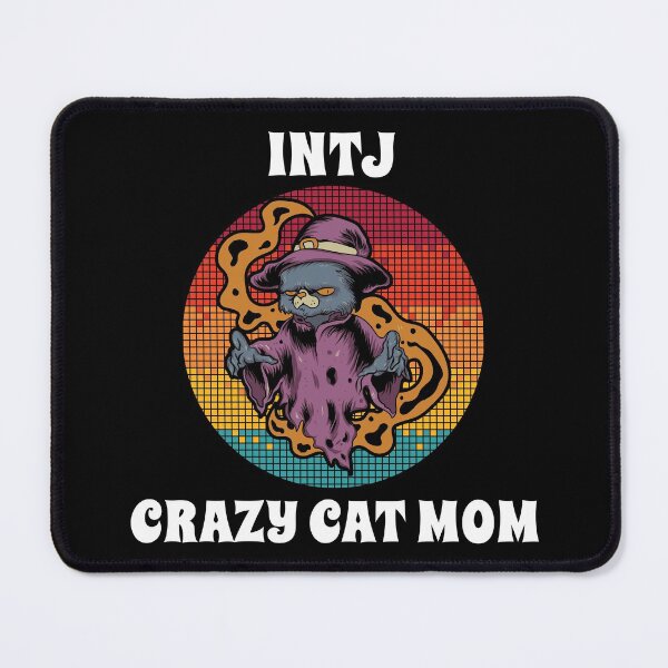 Item preview, INTJ Crazy Cat Mom Groovy Halloween Party Retro Vintage designed and sold by ojdart.