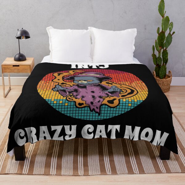 Item preview, INTJ Crazy Cat Mom Groovy Halloween Party Retro Vintage designed and sold by ojdart.