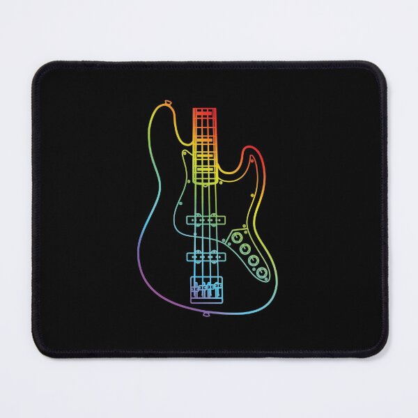 Item preview, J-Style Bass Guitar Body Colorful Outline designed and sold by nightsworthy.