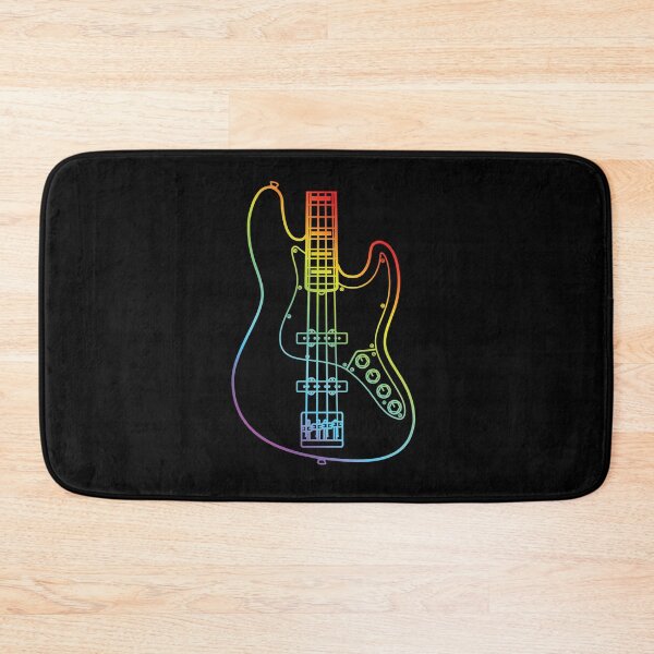 Item preview, J-Style Bass Guitar Body Colorful Outline designed and sold by nightsworthy.