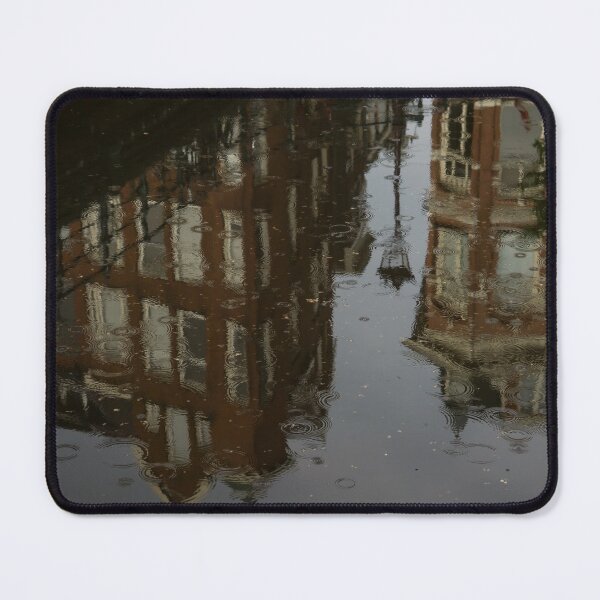 Item preview, Starting to Rain - Amsterdam Canal Houses Reflected designed and sold by Georgia Mizuleva.