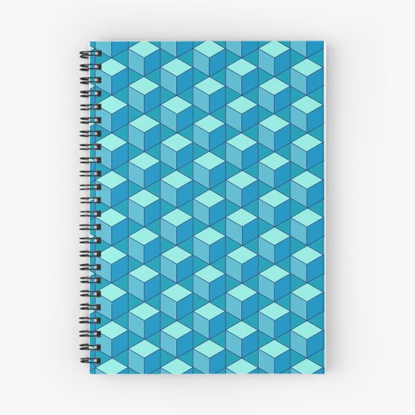 Item preview, Ocean Inspired 3D Cube Pattern designed and sold by bubblyshades.