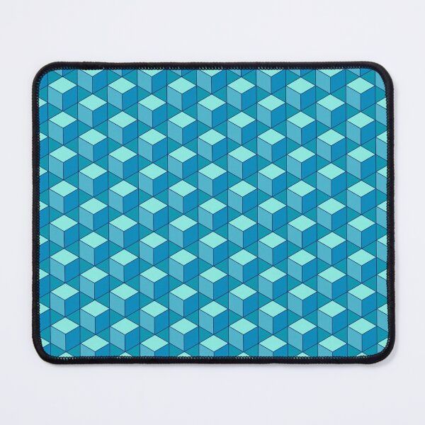 Item preview, Ocean Inspired 3D Cube Pattern designed and sold by bubblyshades.