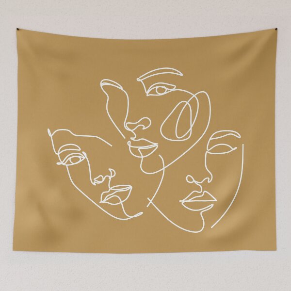 Item preview, One Line art abstract face. Abstract line illustration. Trendy abstract portrait . Abstract contemporary art.  designed and sold by OneLinePrint.