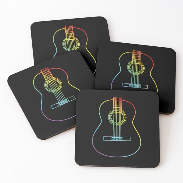 Item preview, Classical Acoustic Guitar Body Colorful Outline designed and sold by nightsworthy.